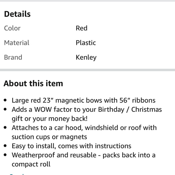 23 Inch Huge Red Bow - Picture 6 of 8